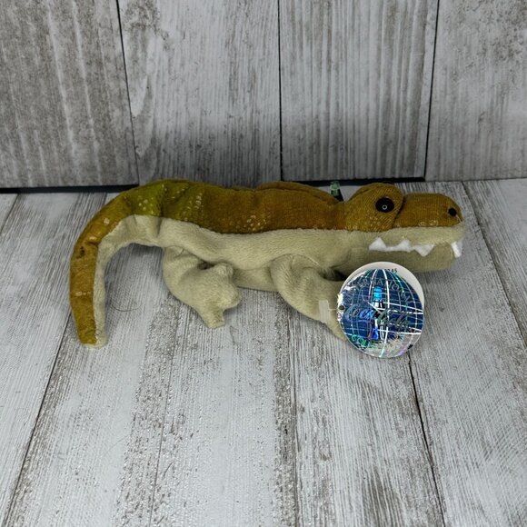 Vintage Coca-Cola Stuffed Beanie Crocodile CRUNCH SUDAN 1999 - Picture 5 of 12